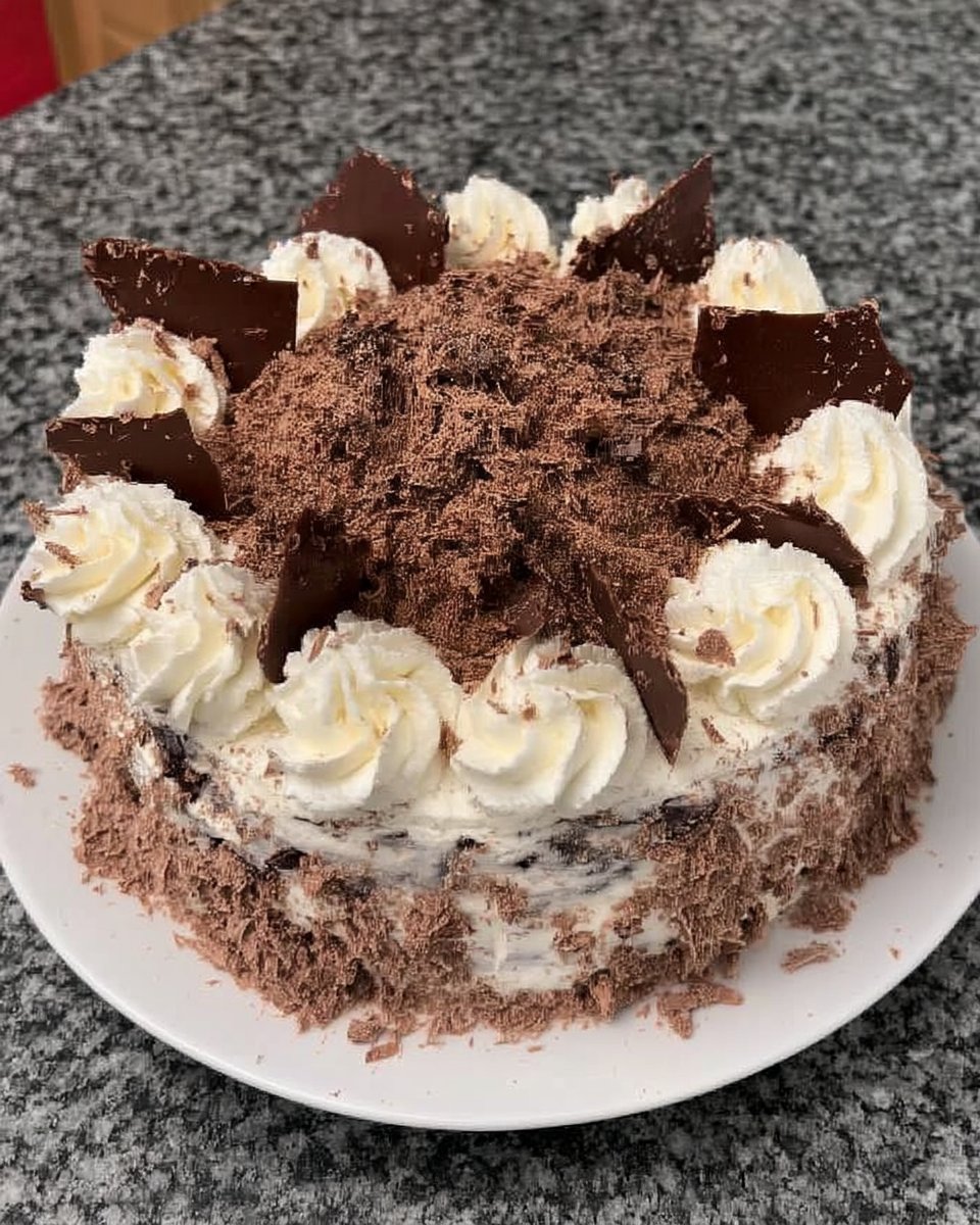 Chocolate cake batter at the ribbon stage for perfect structure