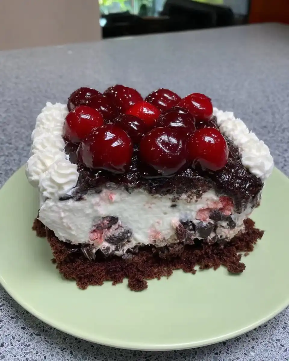 Black Forest Cake 12 Ingredients for black forest cake including cocoa powder cherries and flour