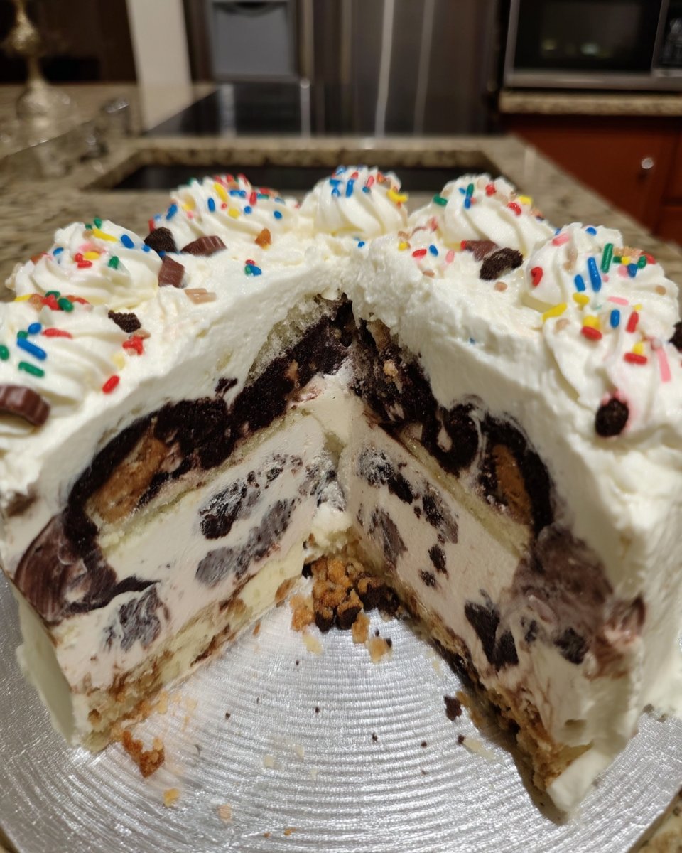 Ingredients for chocolate cake including cocoa powder buttermilk and crushed oreos