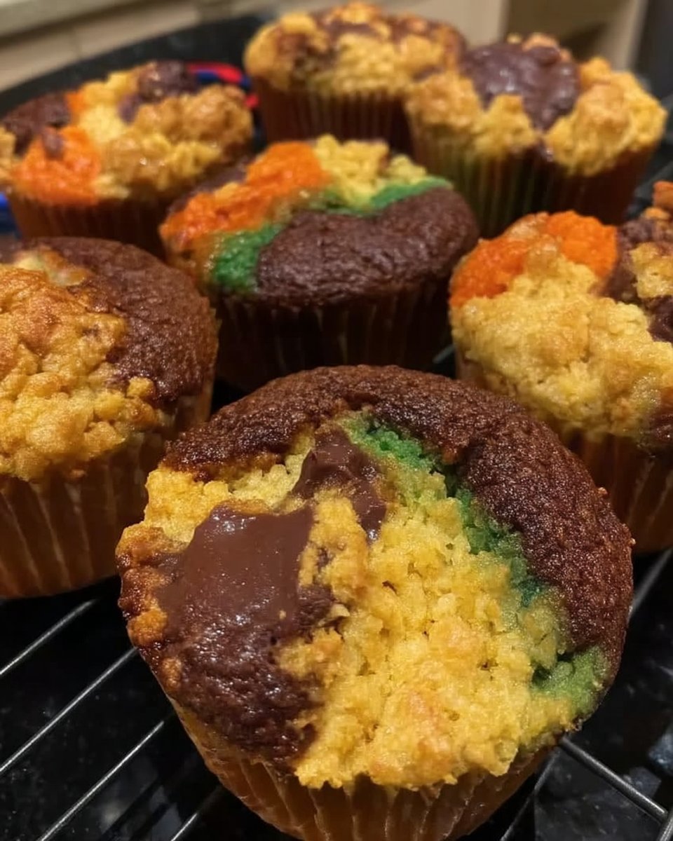 Colorful cute cake cupcakes displayed on a cake stand