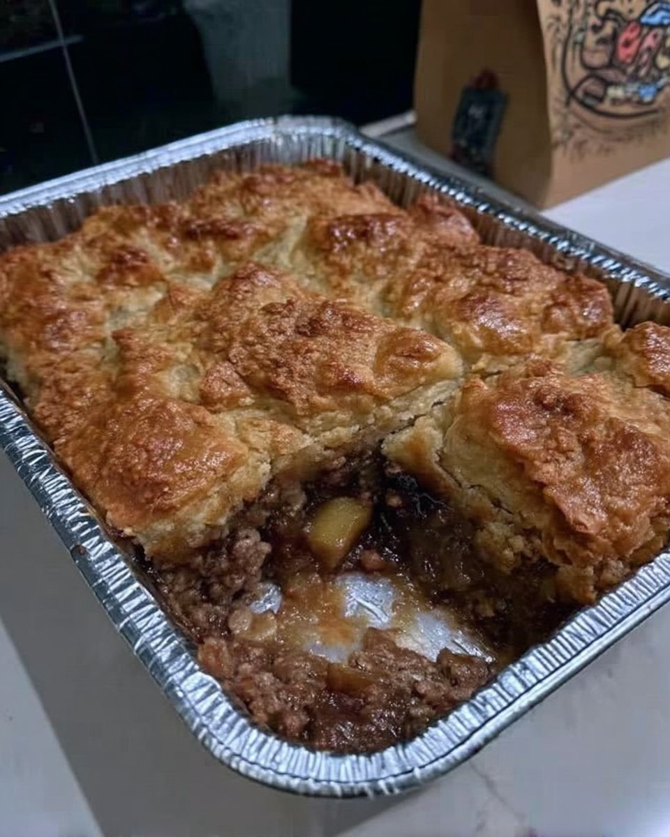 Ingredients for dump cake including apple pie filling cranberry sauce and cake mix