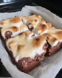 Baked earthquake cake showing signature cracked surface with cream cheese pockets