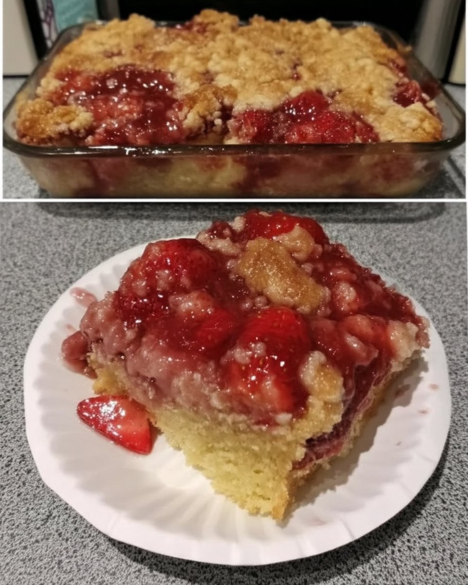 Fresh strawberries rhubarb stalks and flour bowl