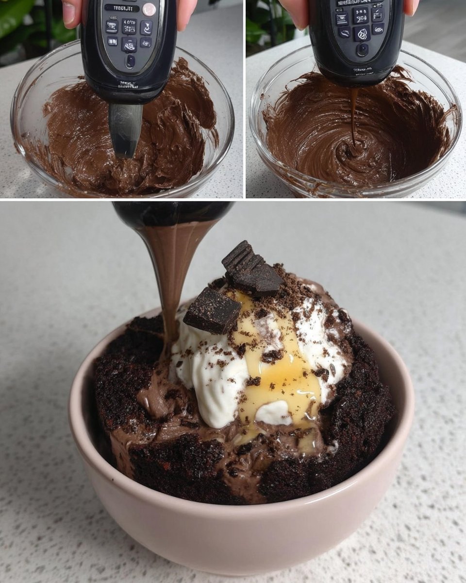 Piping a ring of chocolate buttercream around the edge of a cake layer to hold raspberry filling