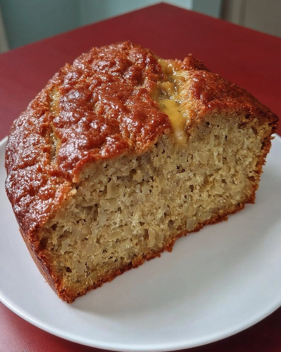 Slice of banana cake with thick cream cheese frosting on a plate
