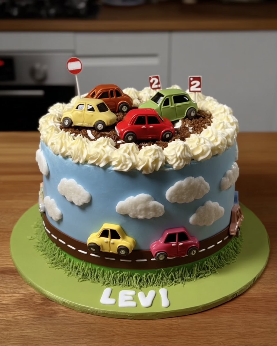 Slice of vanilla boy cake on a white plate