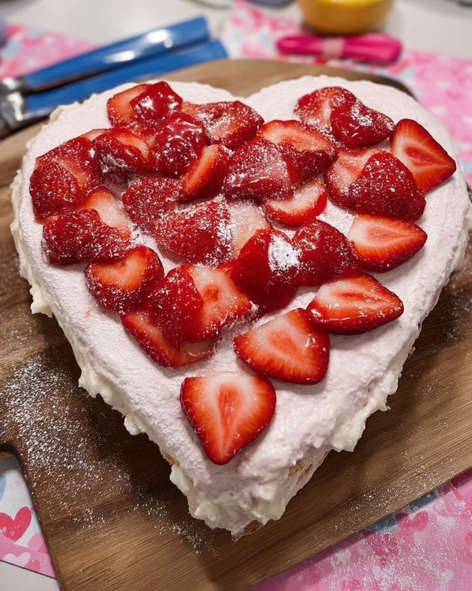 Slice of valentines cake showing tender crumb and frosting