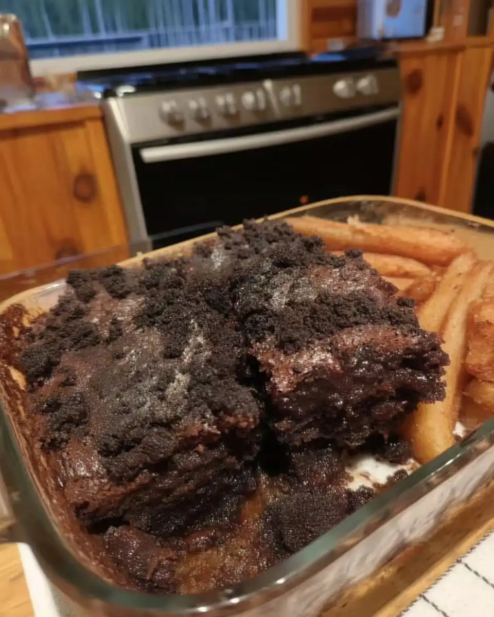 Cocoa powder flour and sugar in bowls for depression cake