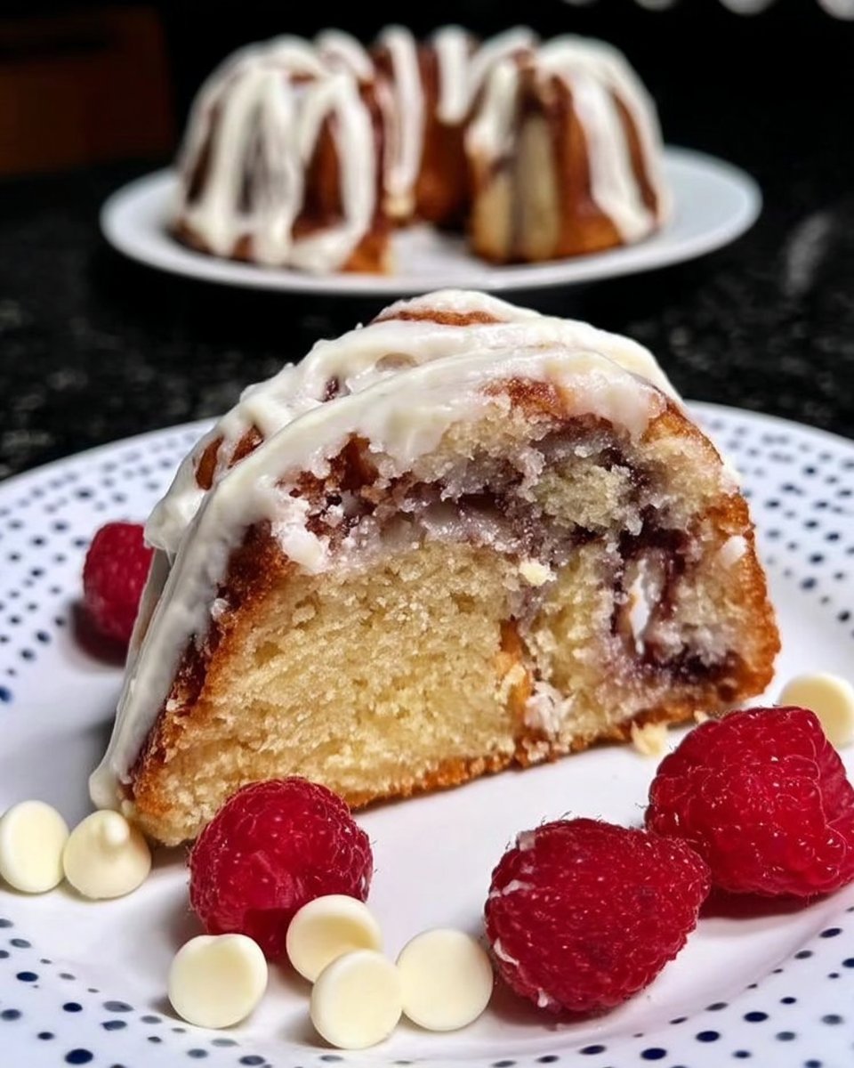 Whole chocolate raspberry cake on a stand frosted with chocolate raspberry buttercream