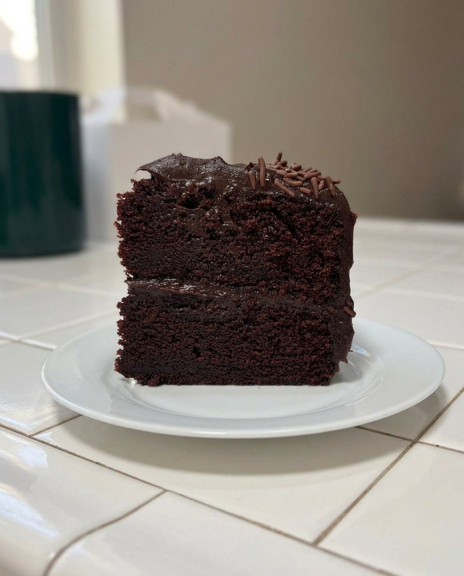 Matilda Cake 12 Bowls of cocoa powder, flour, sugar, and oil arranged on a kitchen counter