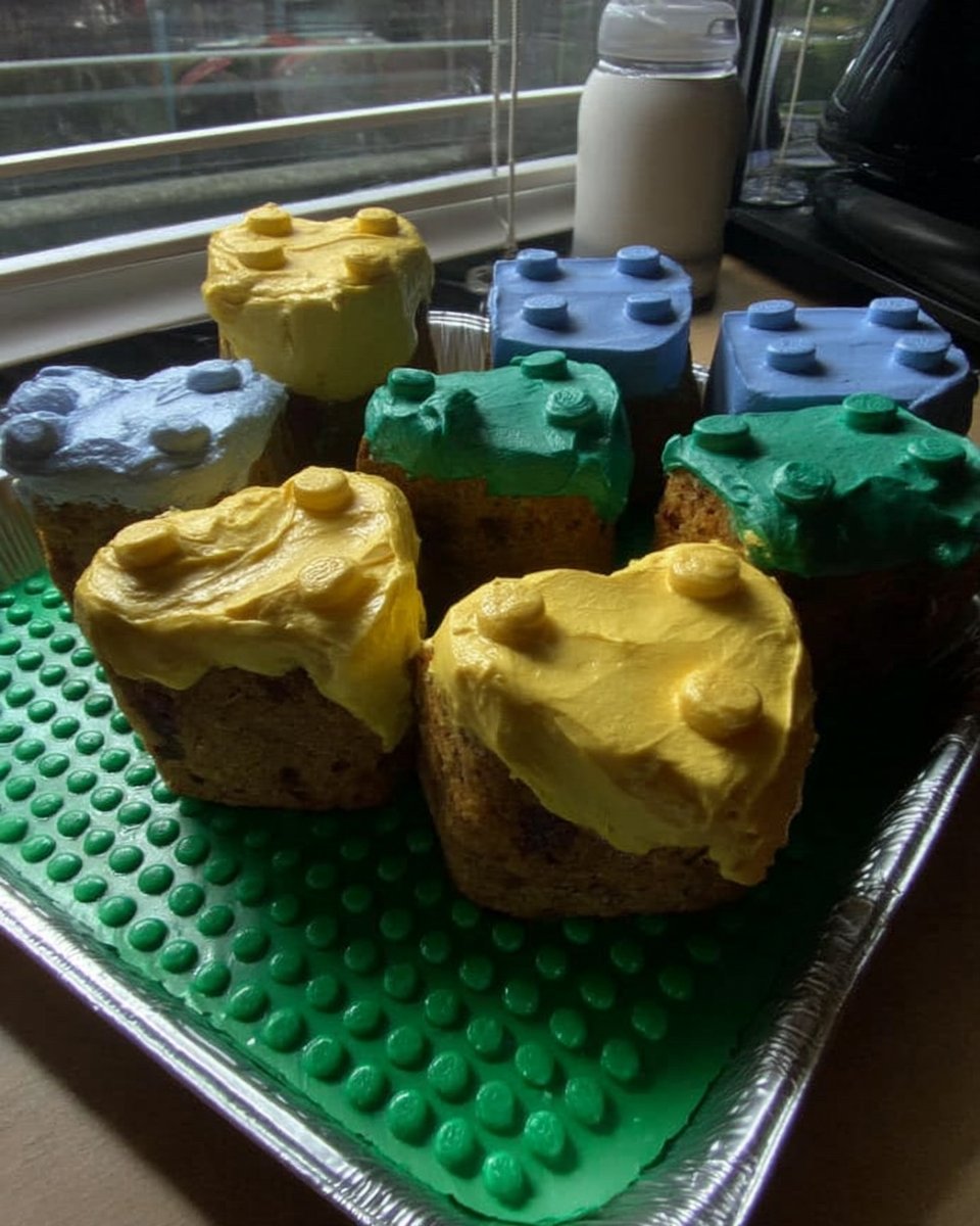 Lego Cake 13 Slicing a cooled sheet cake into even rectangle shapes for lego bricks