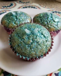 A close up of a light and airy fairy cake crumb