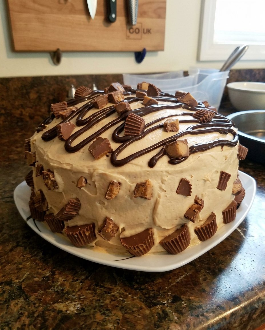 A hand mixer blending cake batter in a glass bowl until smooth and thick