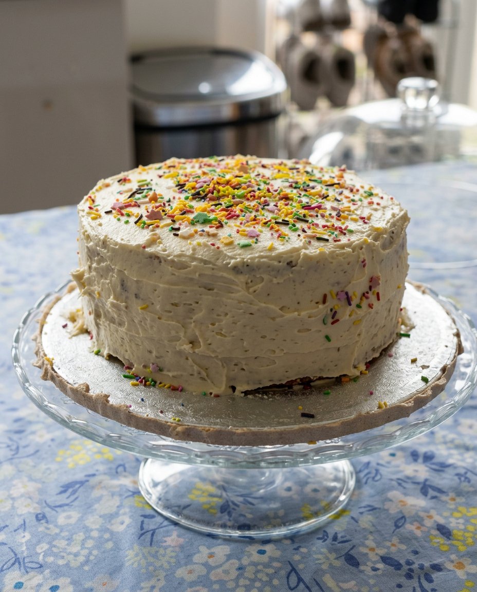 A two-layer Cake For Birthday with rich chocolate frosting and a fine crumb structure.