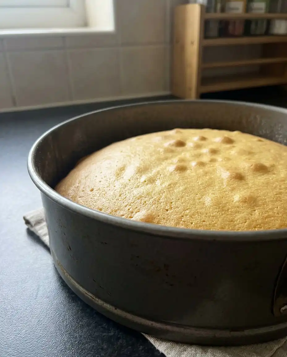 Homemade Cake 12 Standard baking ingredients like flour butter and eggs laid out on a counter