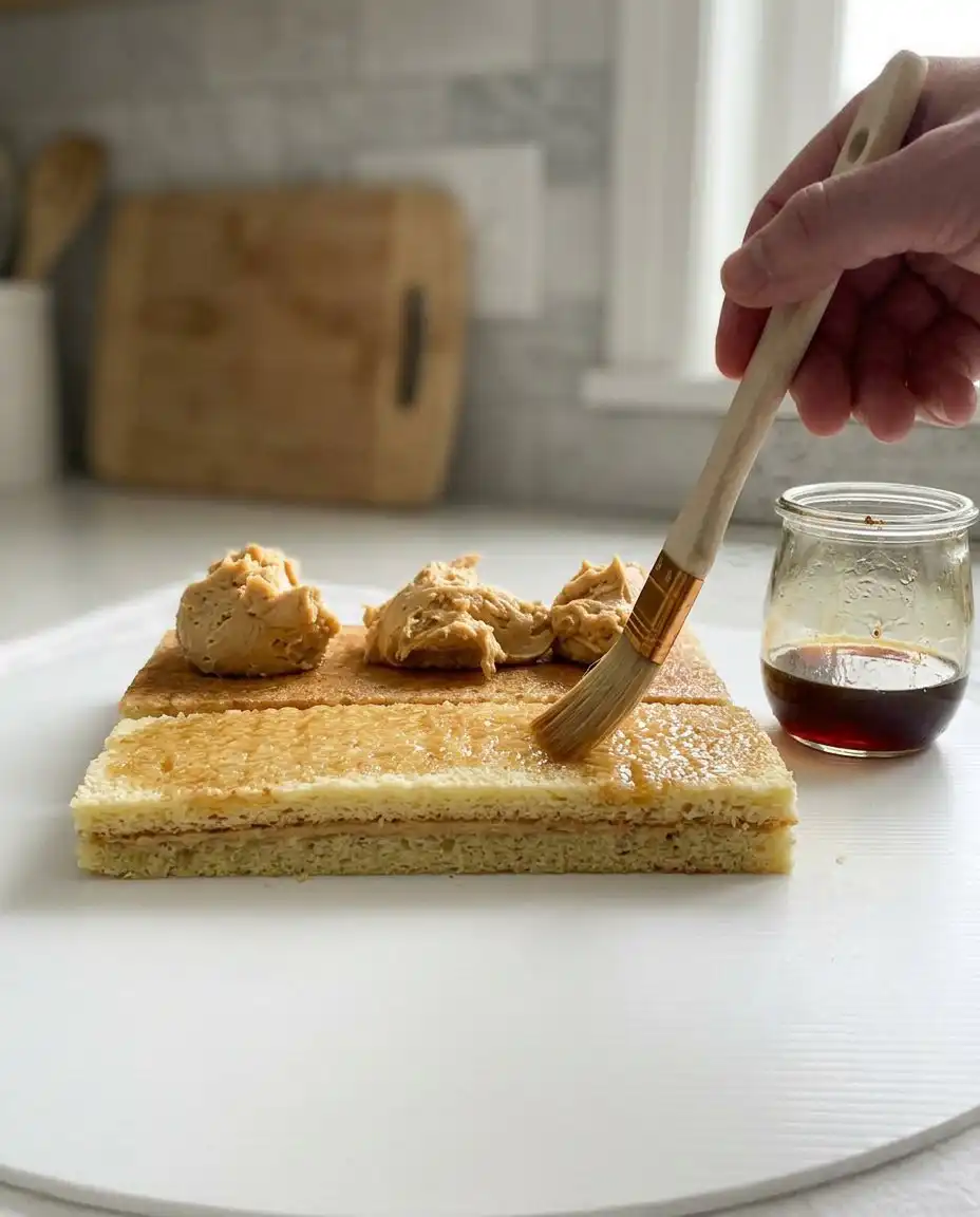 Almond flour, coffee extract, and dark chocolate on a wooden table