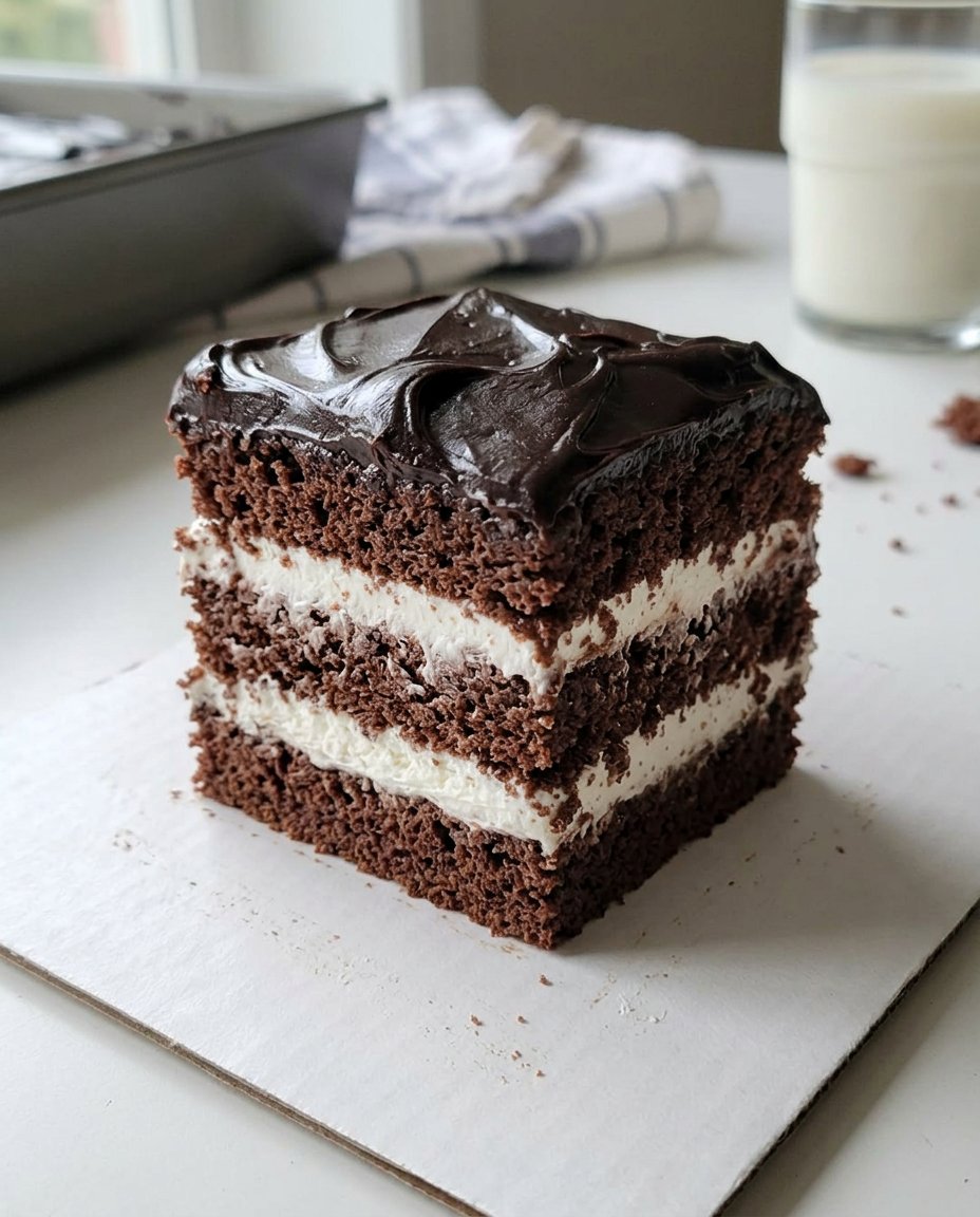 Square Cake 12 Bowls of cocoa powder buttermilk and brown sugar on a wooden table
