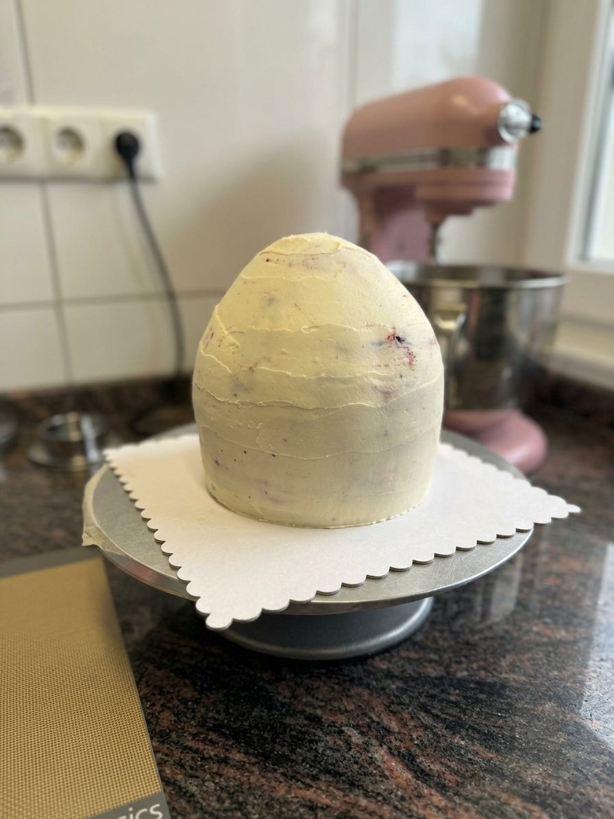 Ingredients for rose cake including rose water cake flour and butter