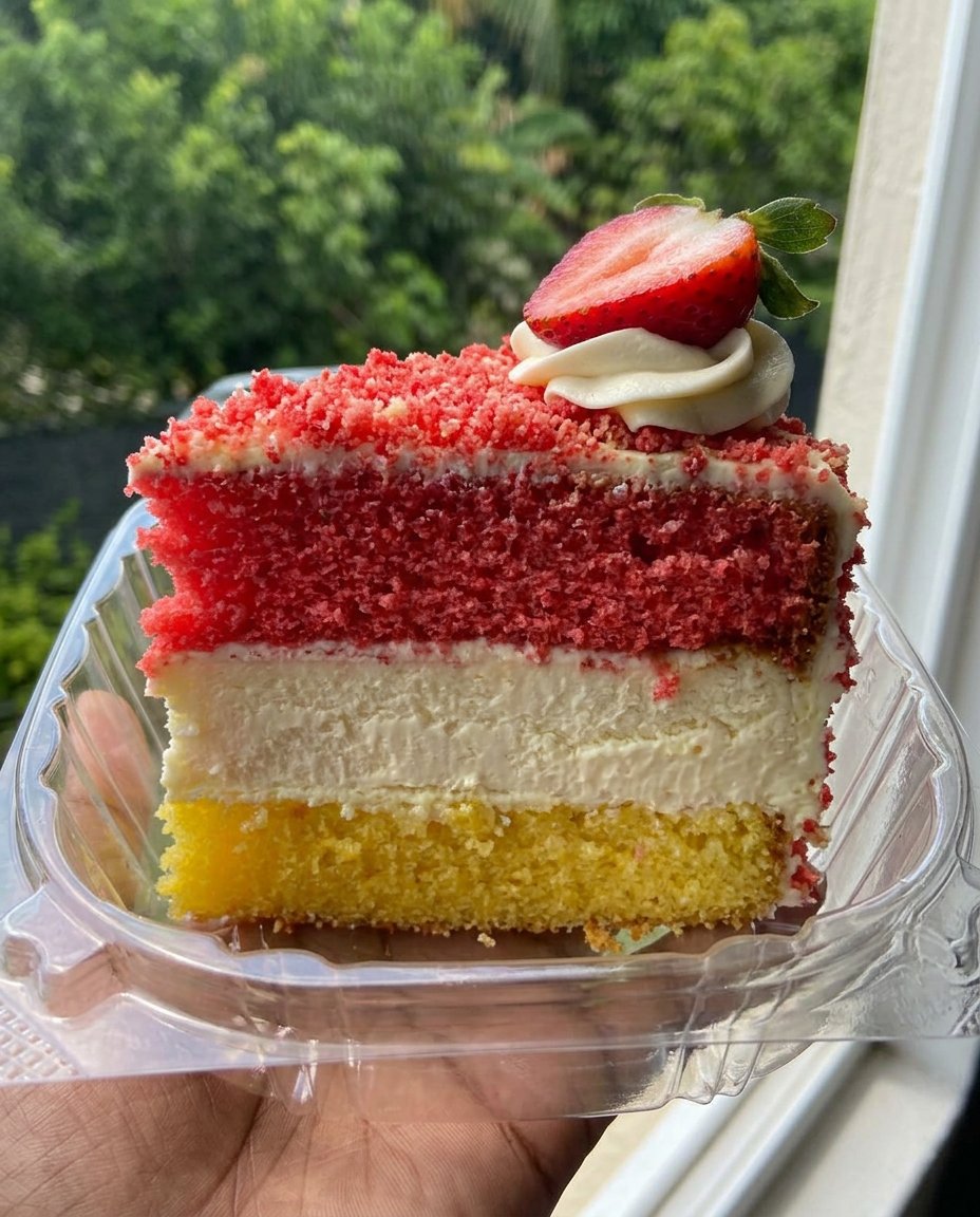 A close up shot of a moist carrot cake slice with visible walnut pieces and cream cheese frosting.