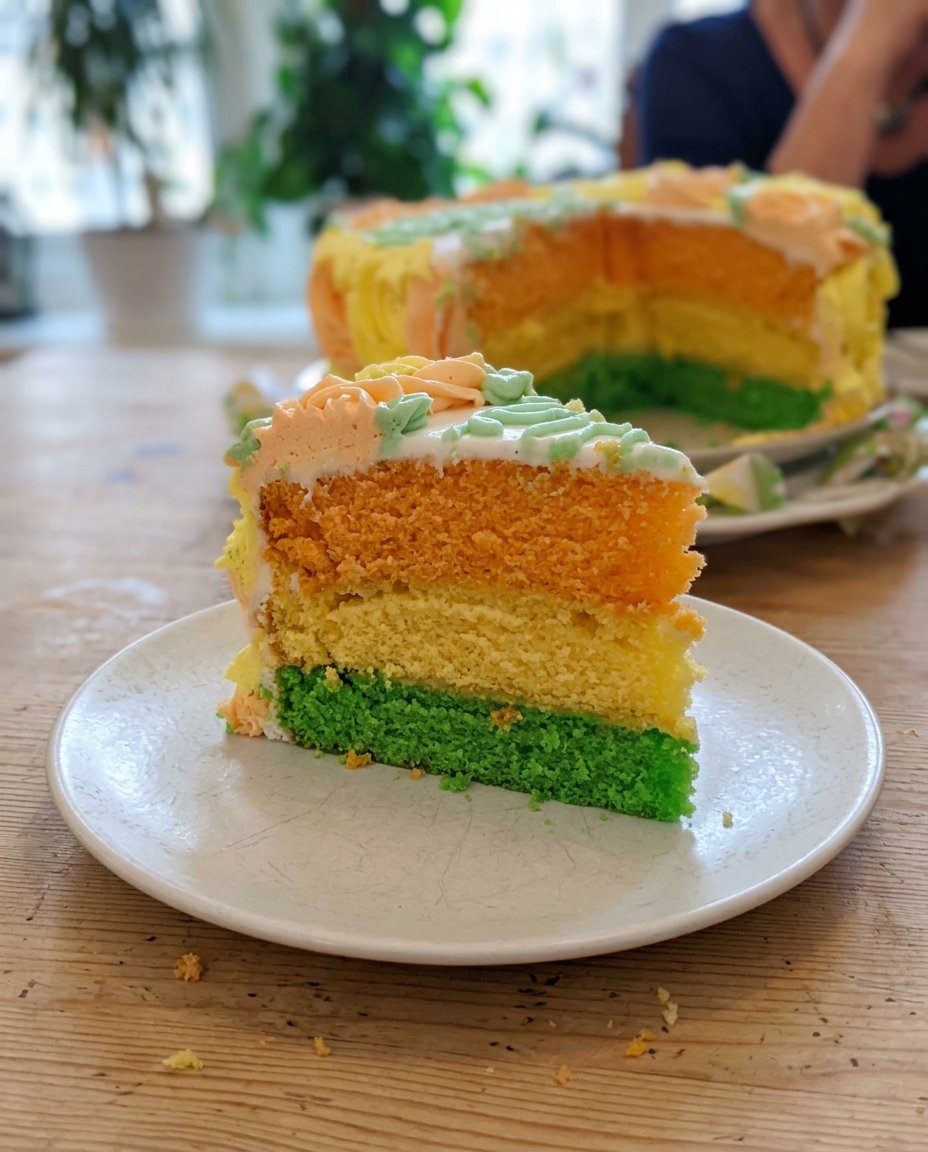 Tart lemon glaze being poured over a golden bundt cake.