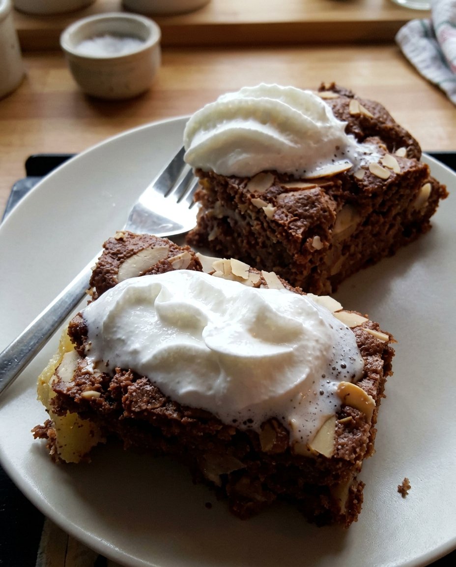 Ugly Cake 14 A finished slice of Ugly Cake with powdered sugar