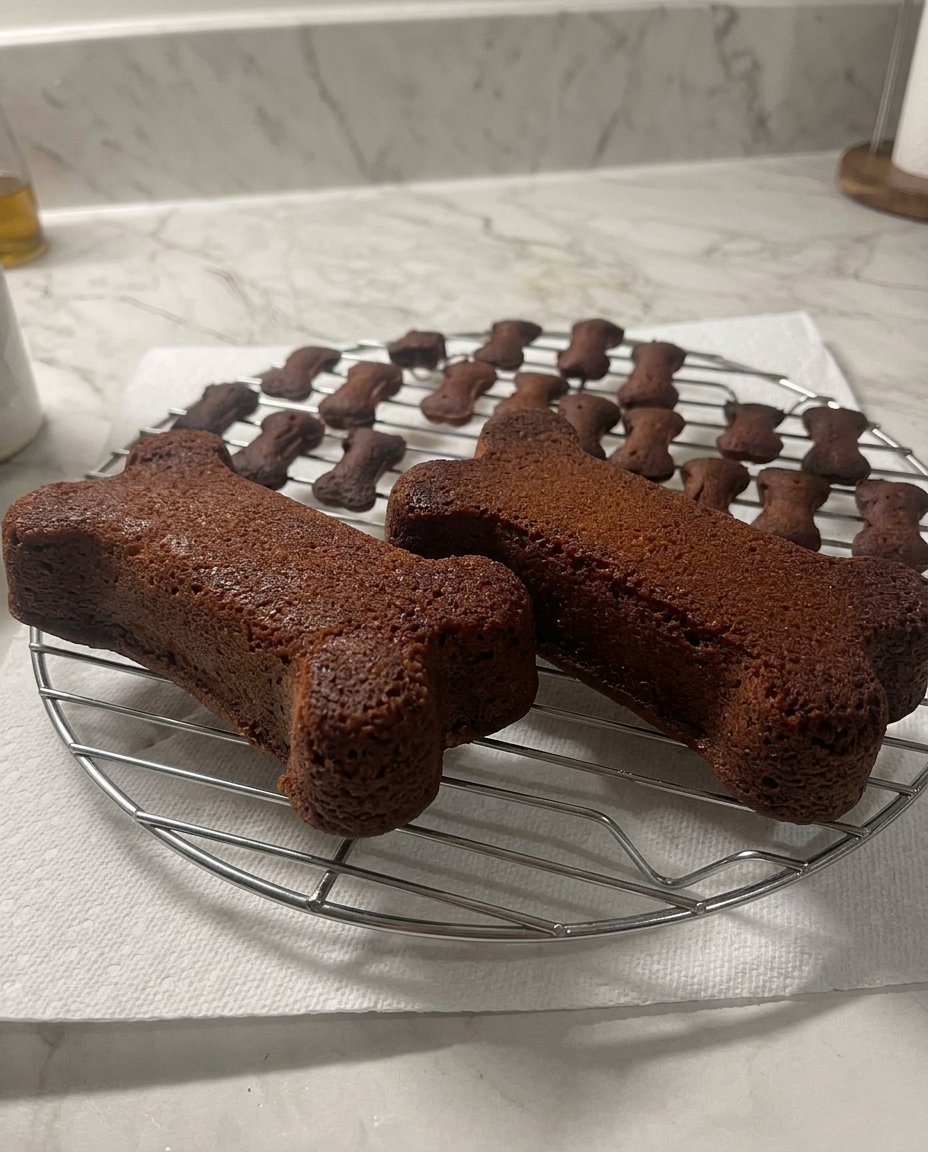 Uniform wedges of dog cake served on a plate with clean edges.