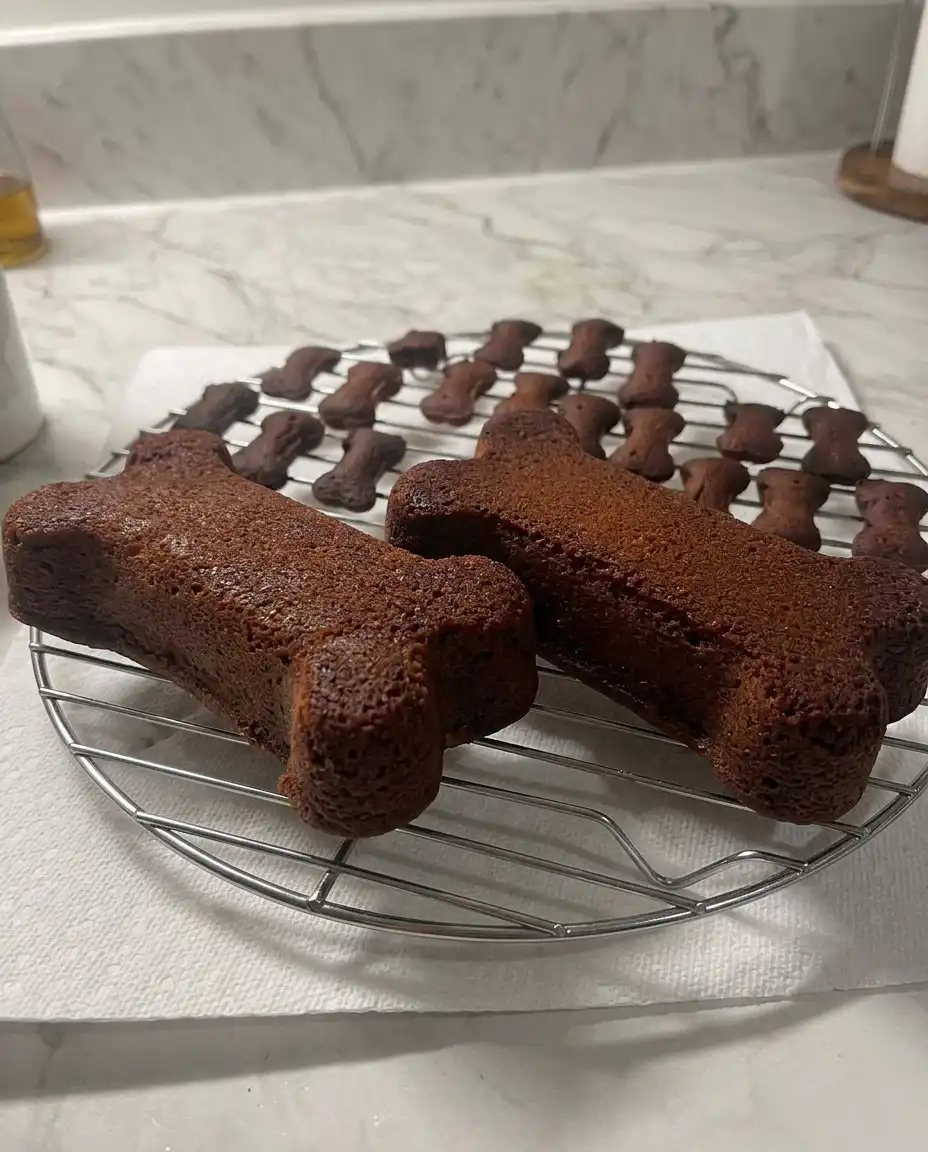 Uniform wedges of dog cake served on a plate with clean edges.