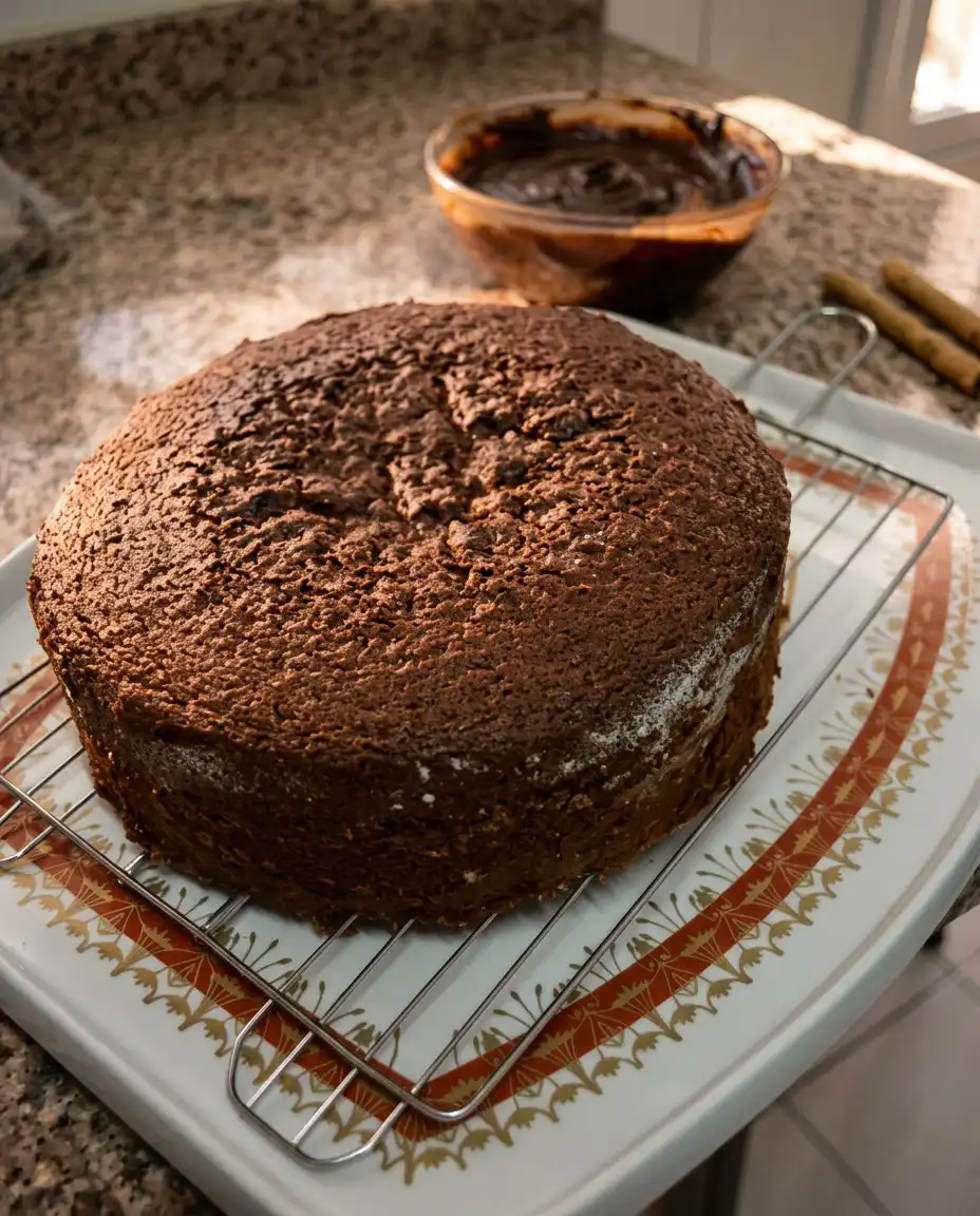 Chocolate Cake Birthday 14 A clean slice of chocolate cake showing the glossy ganache and moist interior.