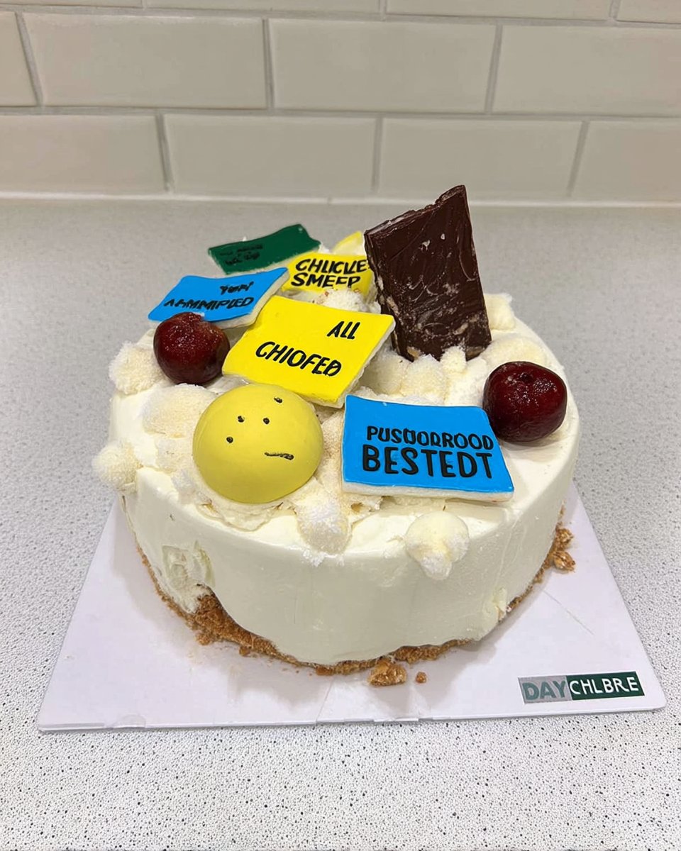 Farewell Cake 14 A slice of sprinkle filled farewell cake on a white plate