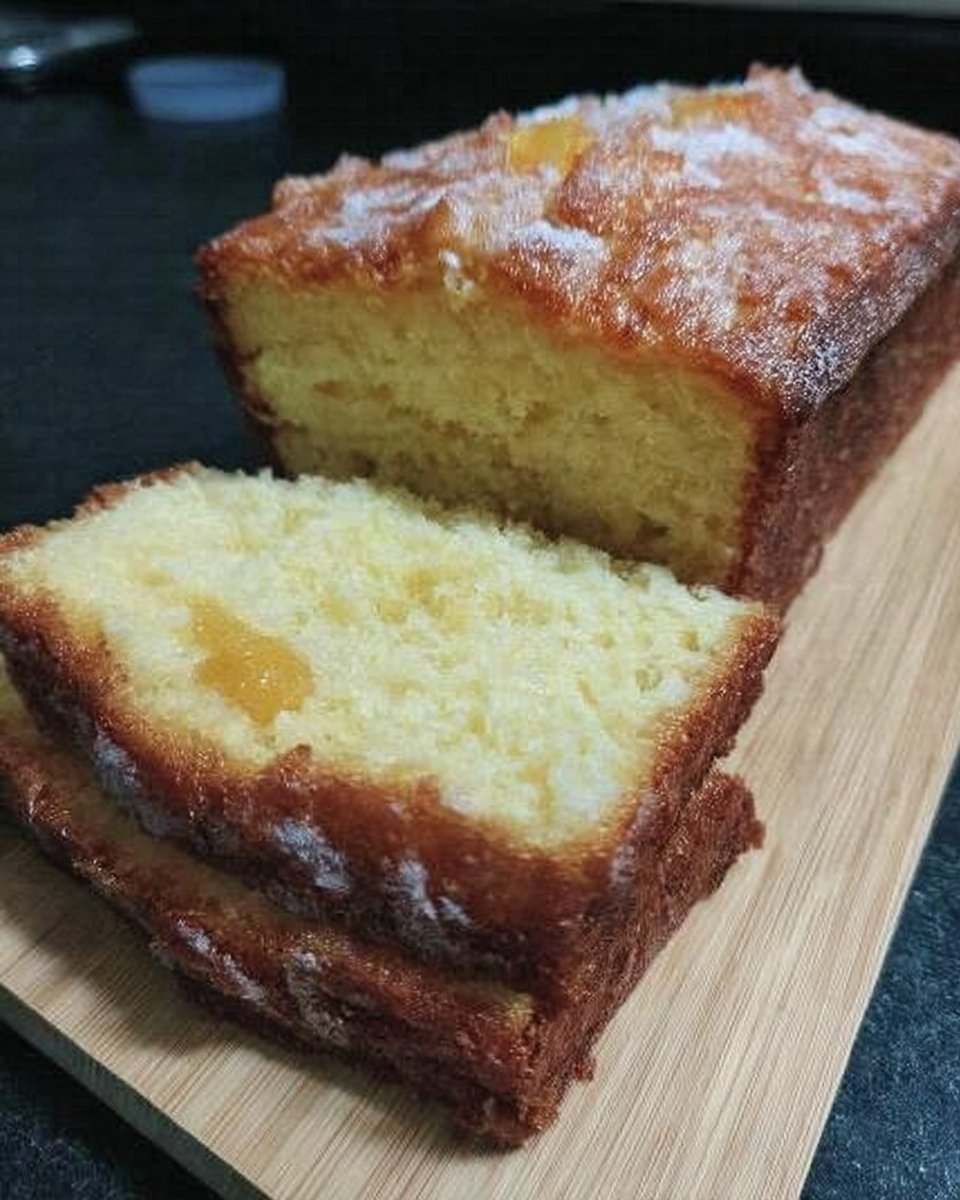 A slice of lemon yogurt cake on a plate with a cup of Turkish coffee