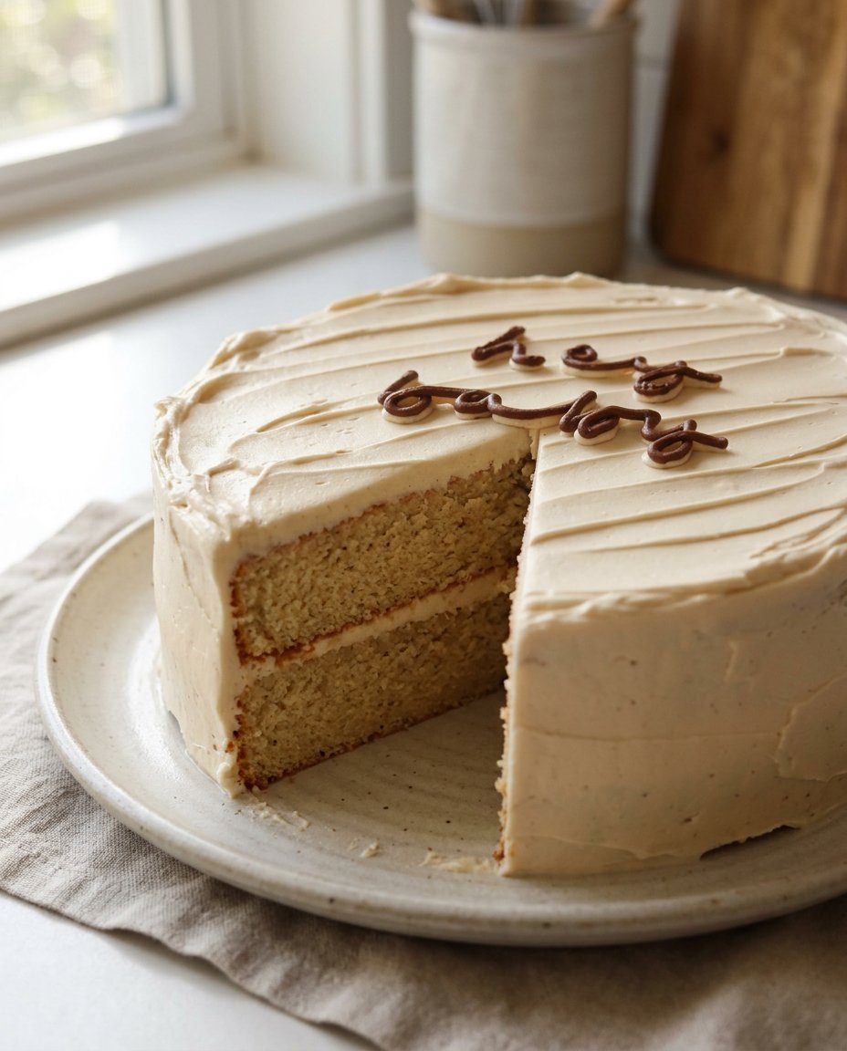 Uniform squares of cake minimal arranged on a serving platter.