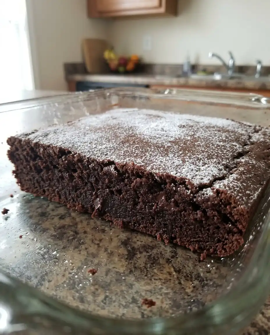 Eggless Black Forest Pastry Cake 14 A slice of black forest pastry cake showing clean cut edges.