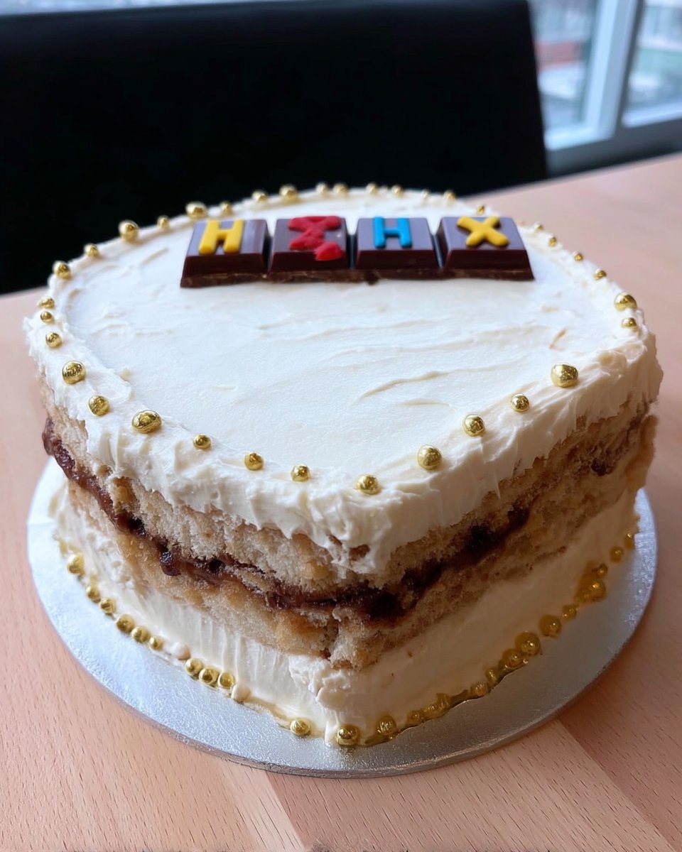 Farewell Cake 13 Whisking smooth italian meringue buttercream in a stand mixer