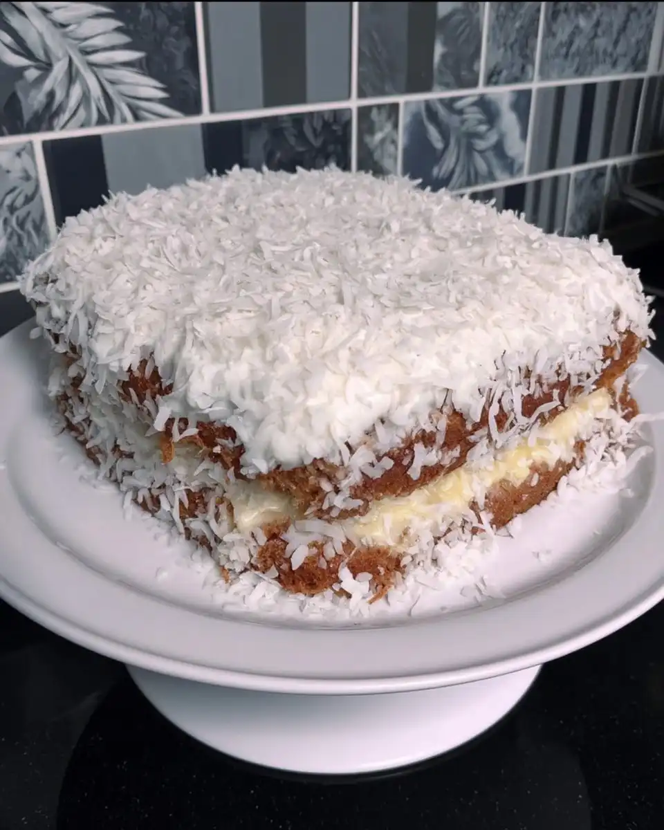 Cake flour coconut milk and ingredients for coconut cake