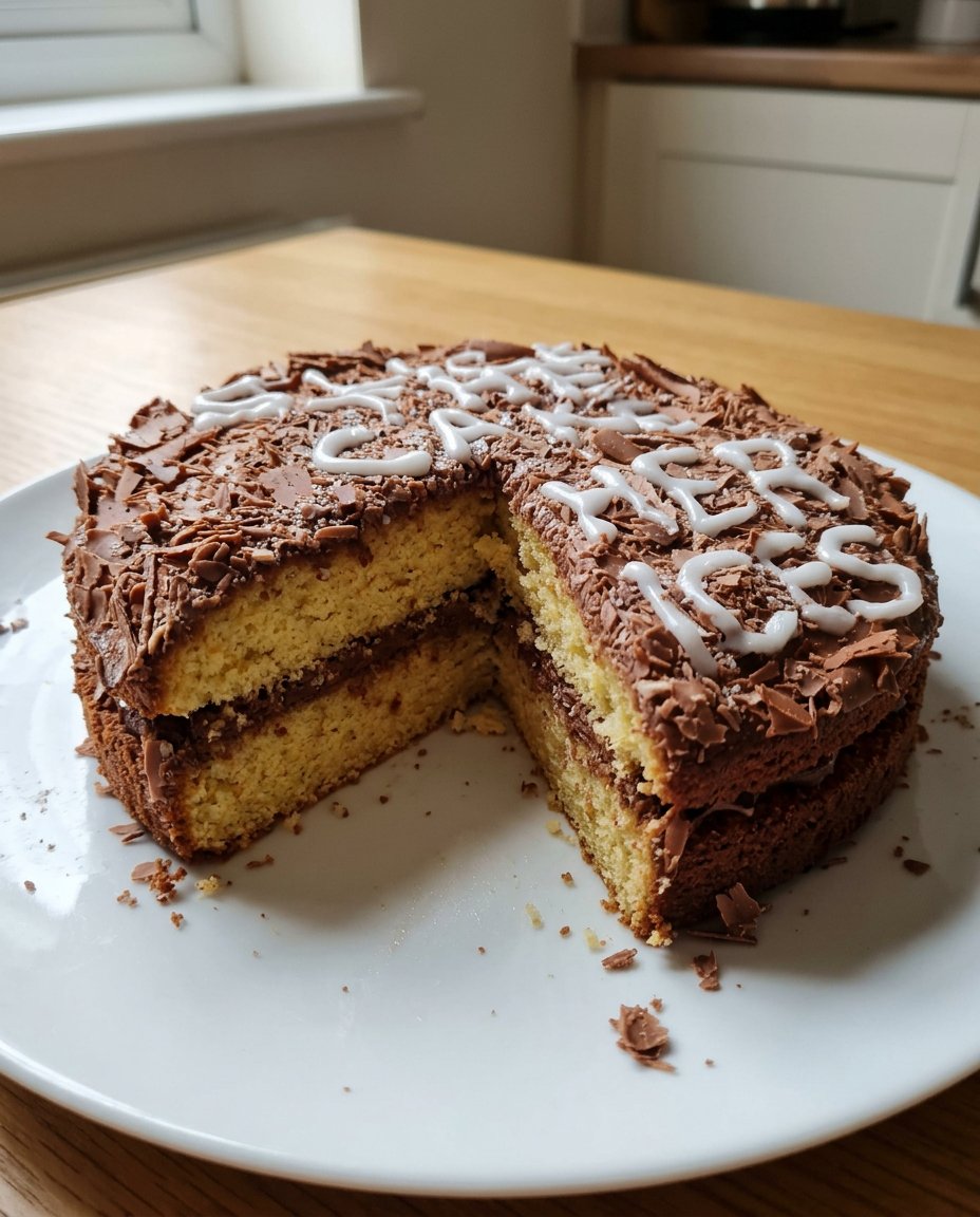 A close up of a triple layered slice cake with lemon raspberry and vanilla layers and feathered icing
