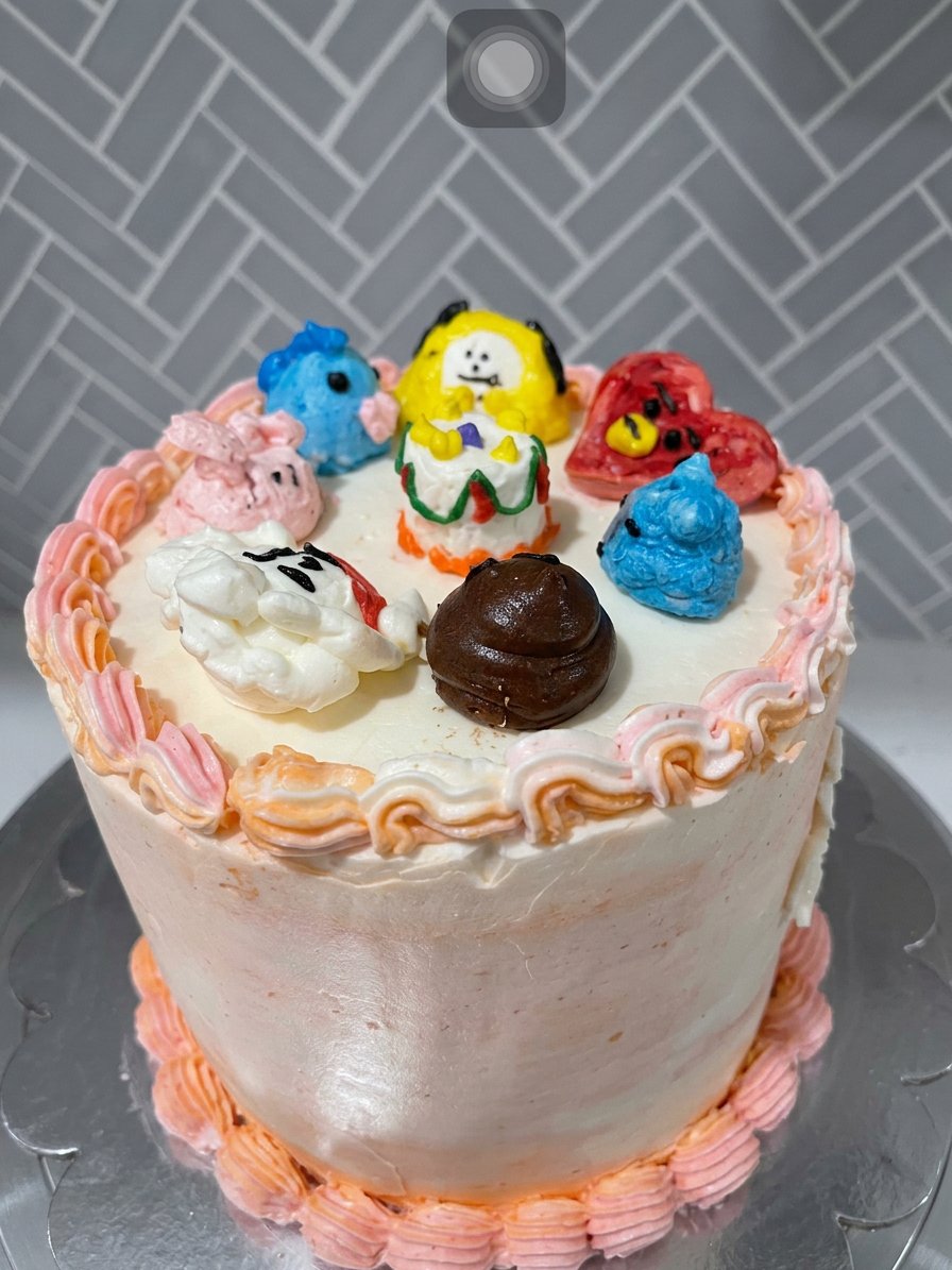 Pantry ingredients for making a moist vanilla bts cake