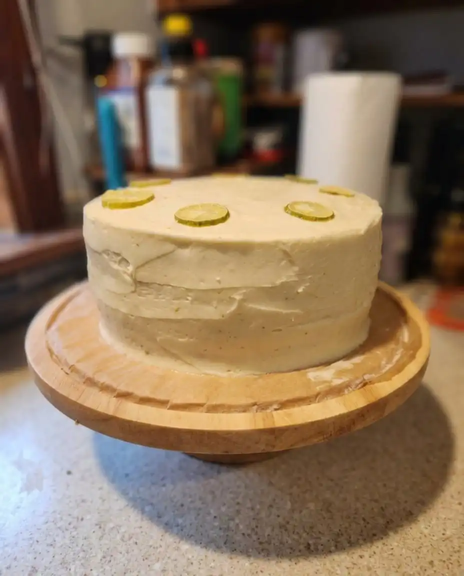 Key Lime Cake 2 12 Individual bowls of weighed ingredients including lime zest, sour cream, and flour for the key lime cake.