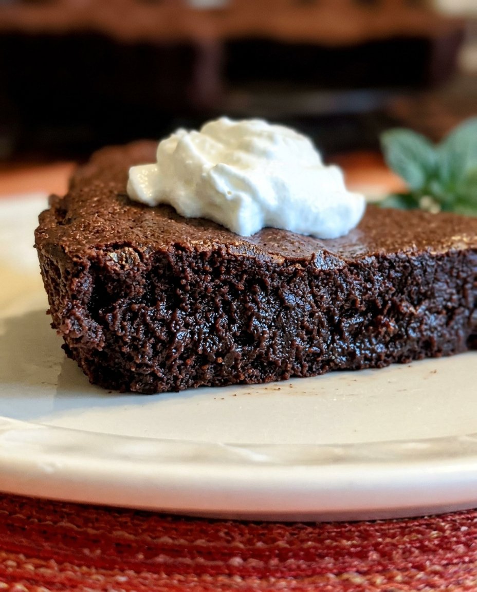 Flourless Chocolate Cake 13 A stand mixer bowl showing thick whipped egg and sugar mixture at the ribbon stage