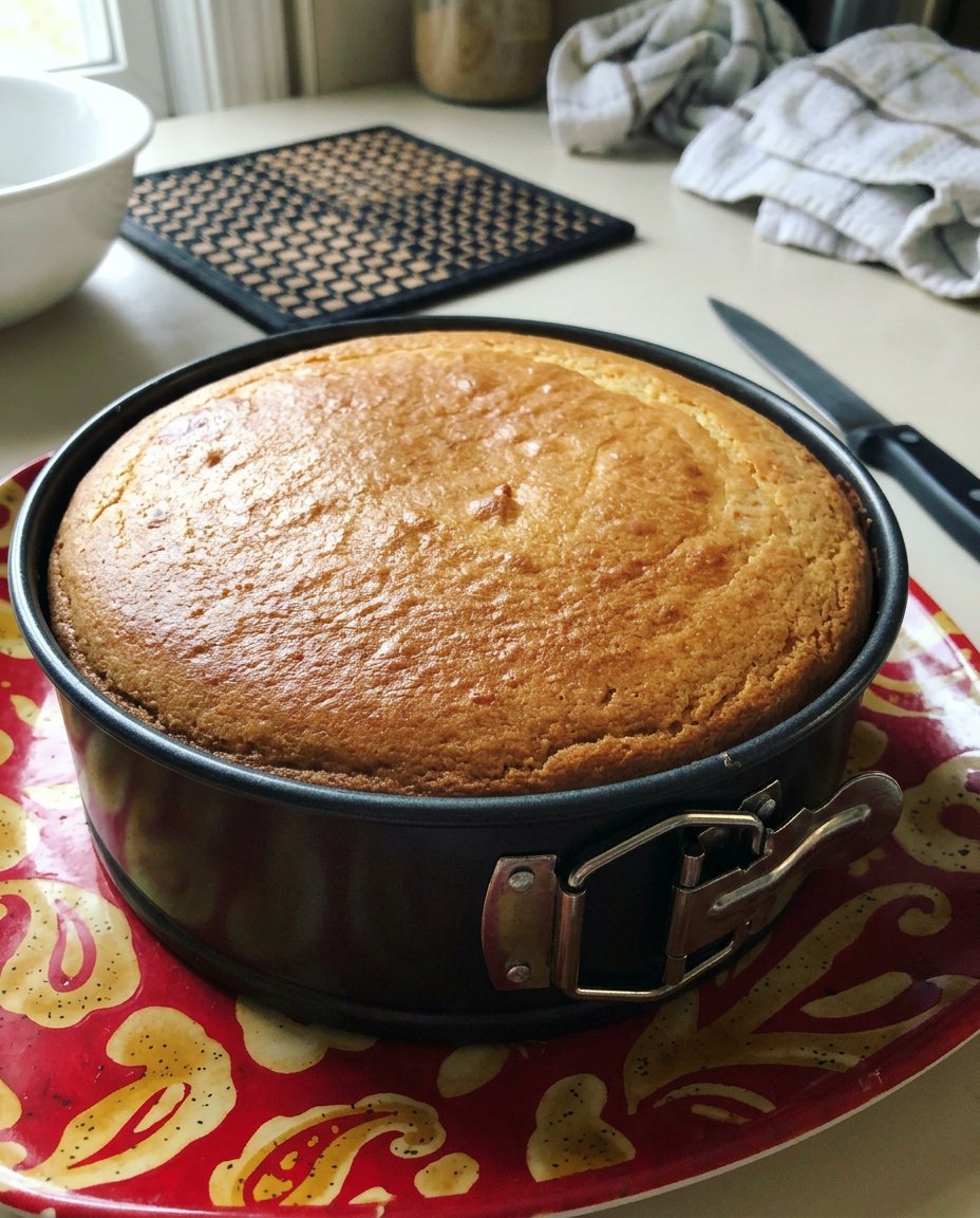 Eggless Cake Recipe 13 A hand whisking a smooth and frothy eggless cake batter in a glass bowl