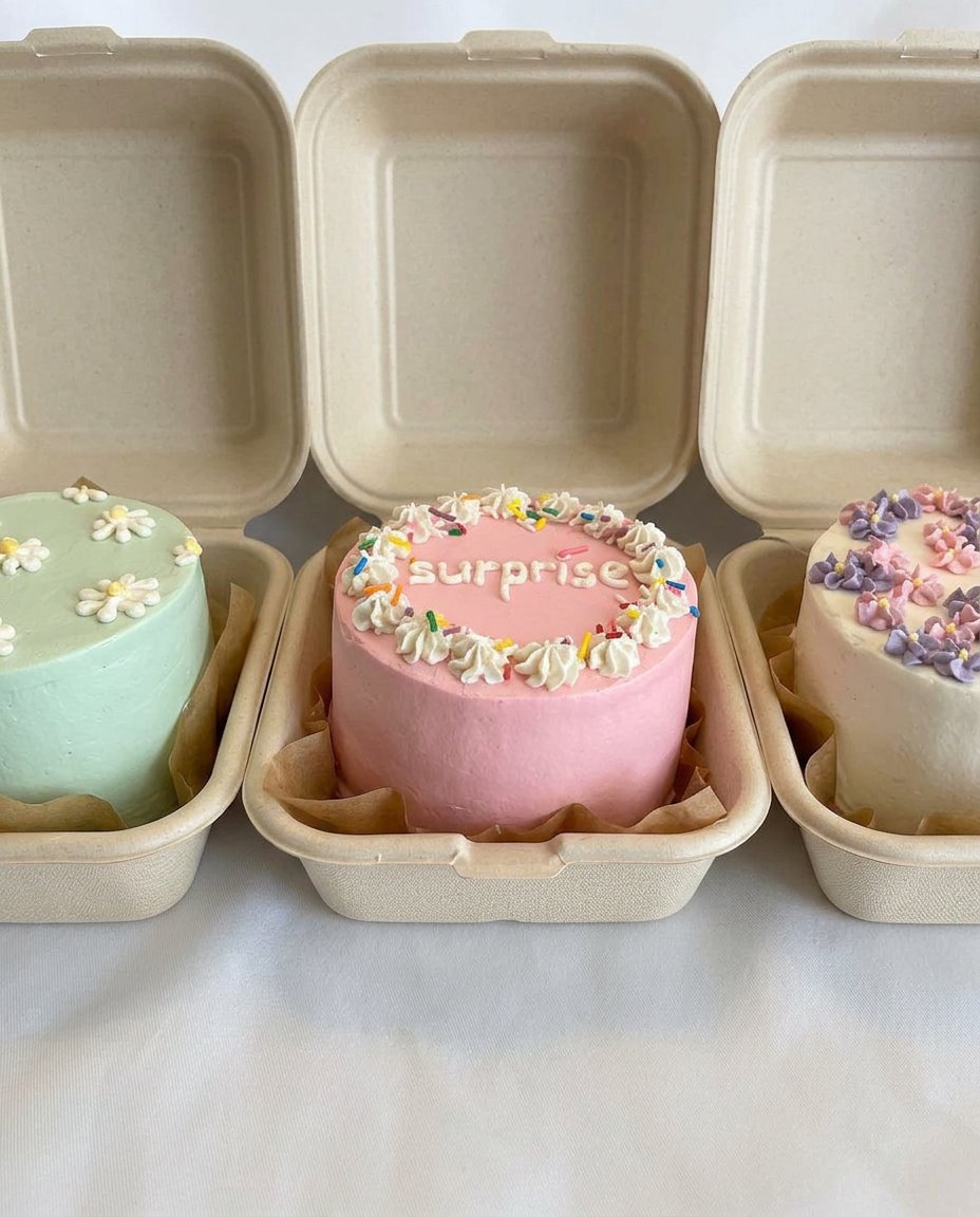 A hand whisking pale yellow cake batter in a glass bowl