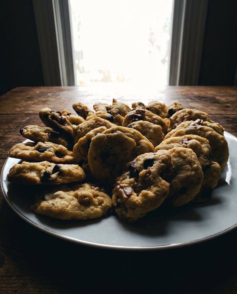 A slice of Cookie Monster cake served on a plate with extra cookies.