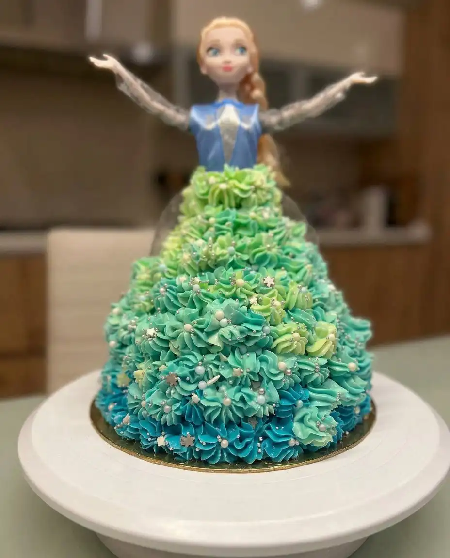 Elsa Cake 12 Ingredients for Elsa cake including butter sugar eggs and flour