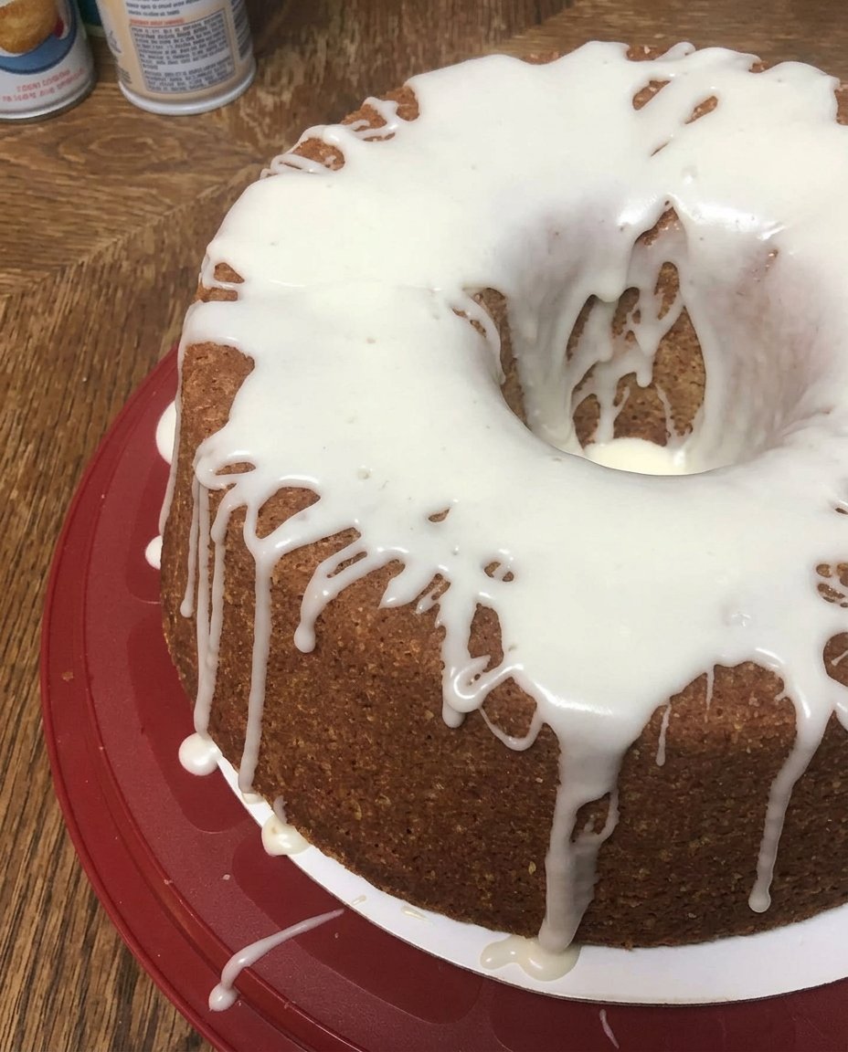The ingredients for the 7 Up cake arranged neatly on a marble counter.
