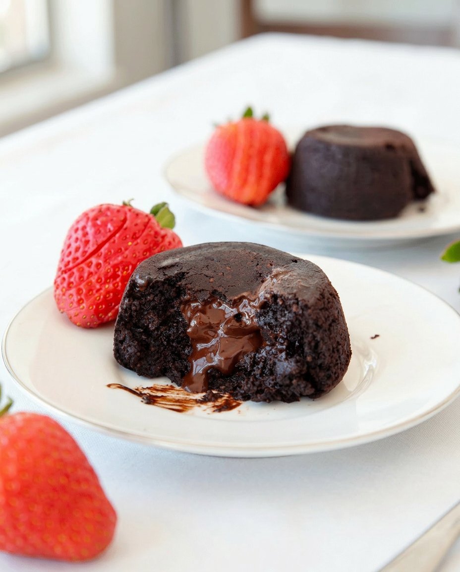 Chocolate Lava Cake 2 13 Hand scooping firm chocolate ganache into small uniform spheres.