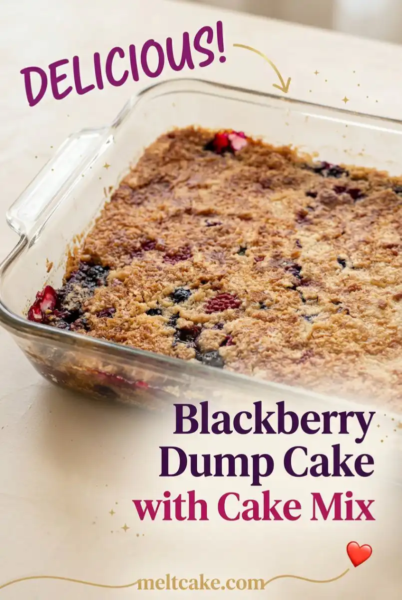 Best Blackberry Dump Cake with Cake Mix Recipe - Simple Blackberry Dump Cake You'll Love Forever!