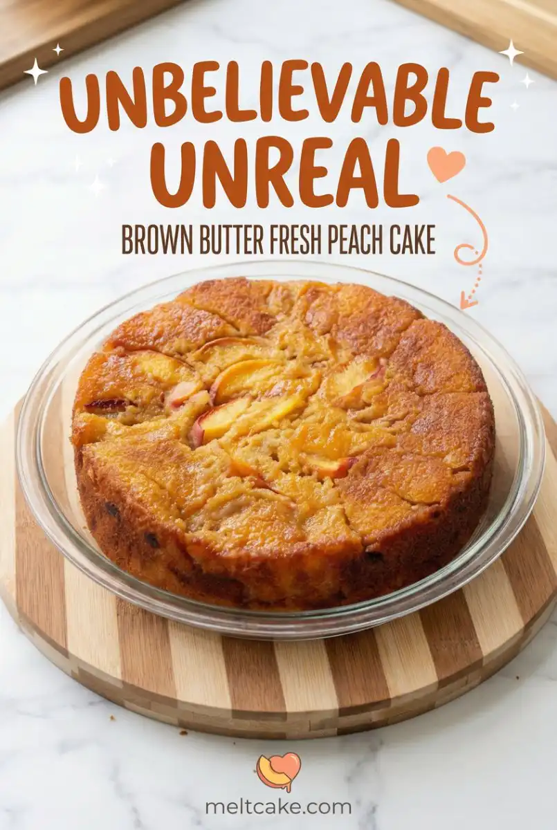 Easy Brown Butter Fresh Peach Cake Recipe - The Best Moist Peach Cake for Your Summer Dessert Table