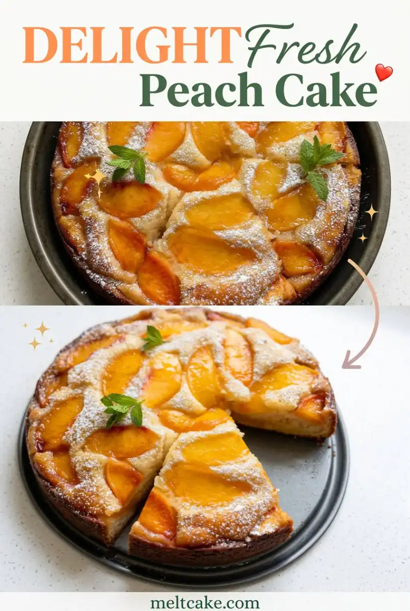 Homemade Moist Fresh Peach Cake Recipe - The Best Easy Peach Cake Dessert Idea for Summer Baking!