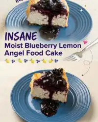 Moist Blueberry Lemon Angel Food Cake: A Tasty Lemon Layer Cake Idea for Your Next 2 Layer Cake.
