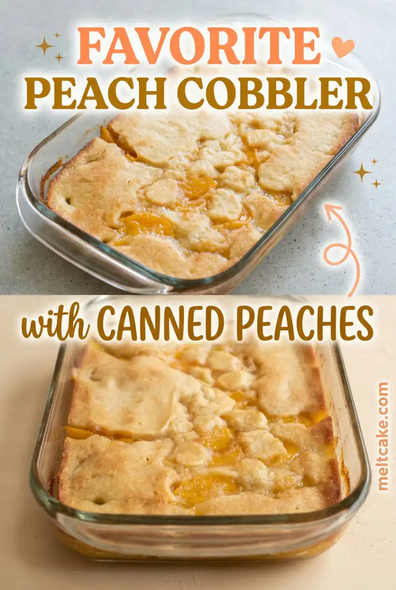 Peach Cobbler with Canned Peaches: The Best Easy Peach Dump Cake and Peach Cobbler Cake Recipe.