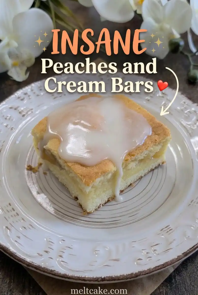 Peaches and Cream Bars: Easy Peach Cake Recipe for a Peach Cobbler Dump Cake and Peach Pound Cake.